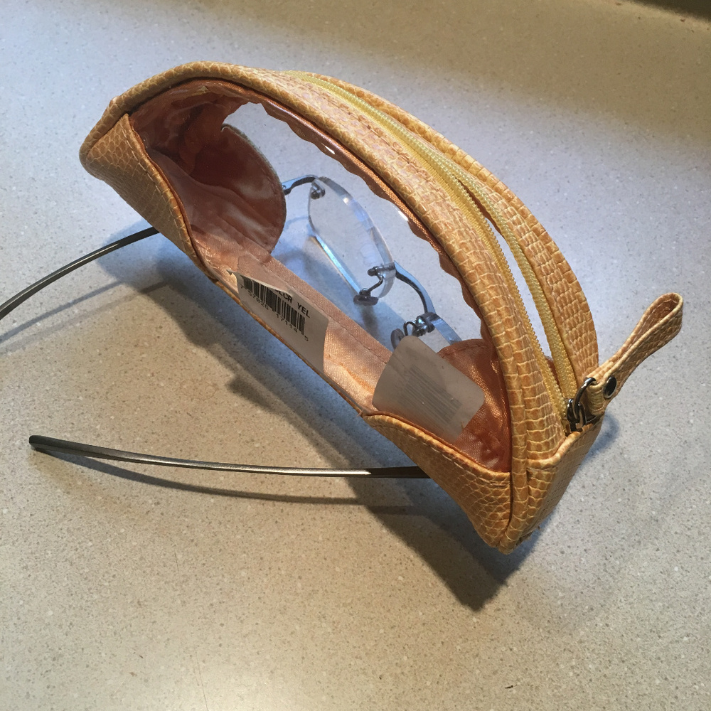 NEW Clear Eyeglasses CASE/Purse